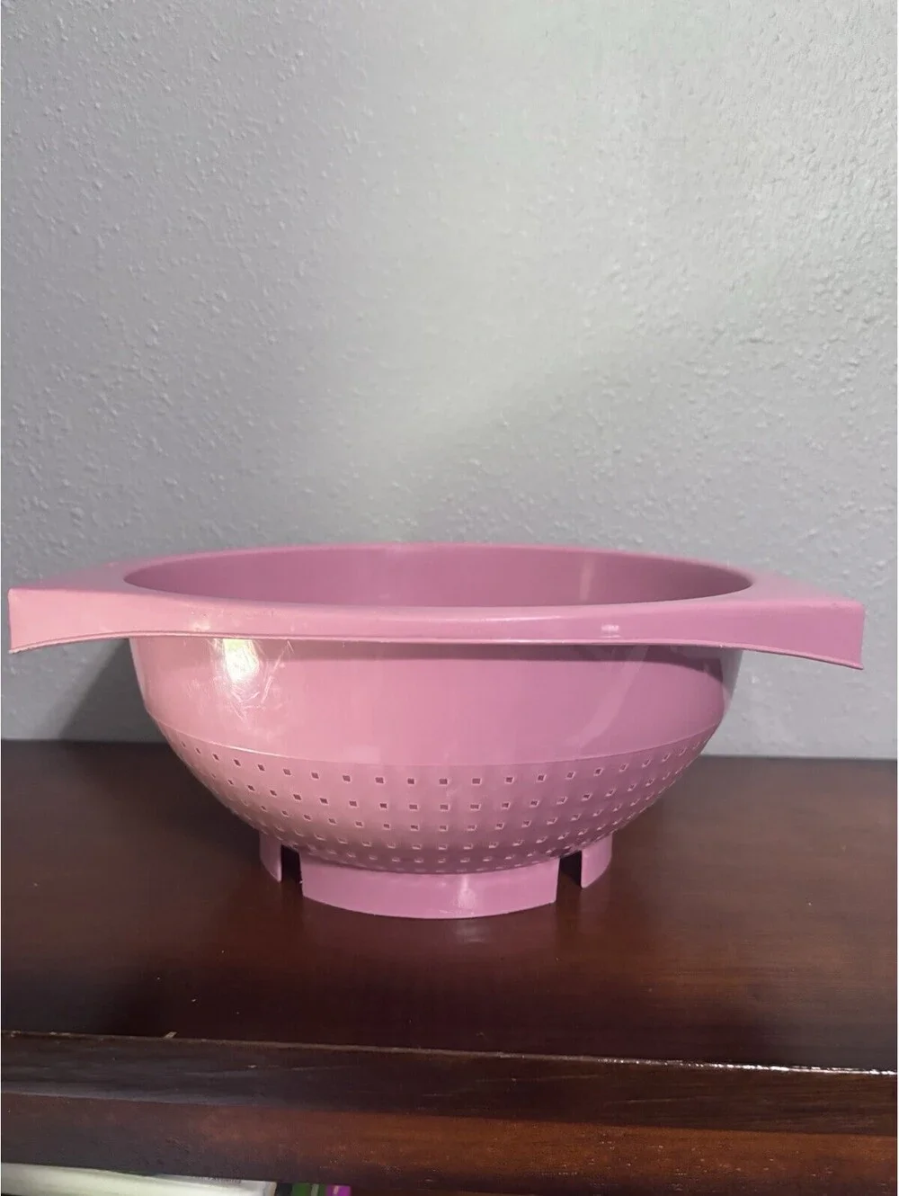 Shamrock Neatway Dusty Pink Rose Vintage Colander MCM